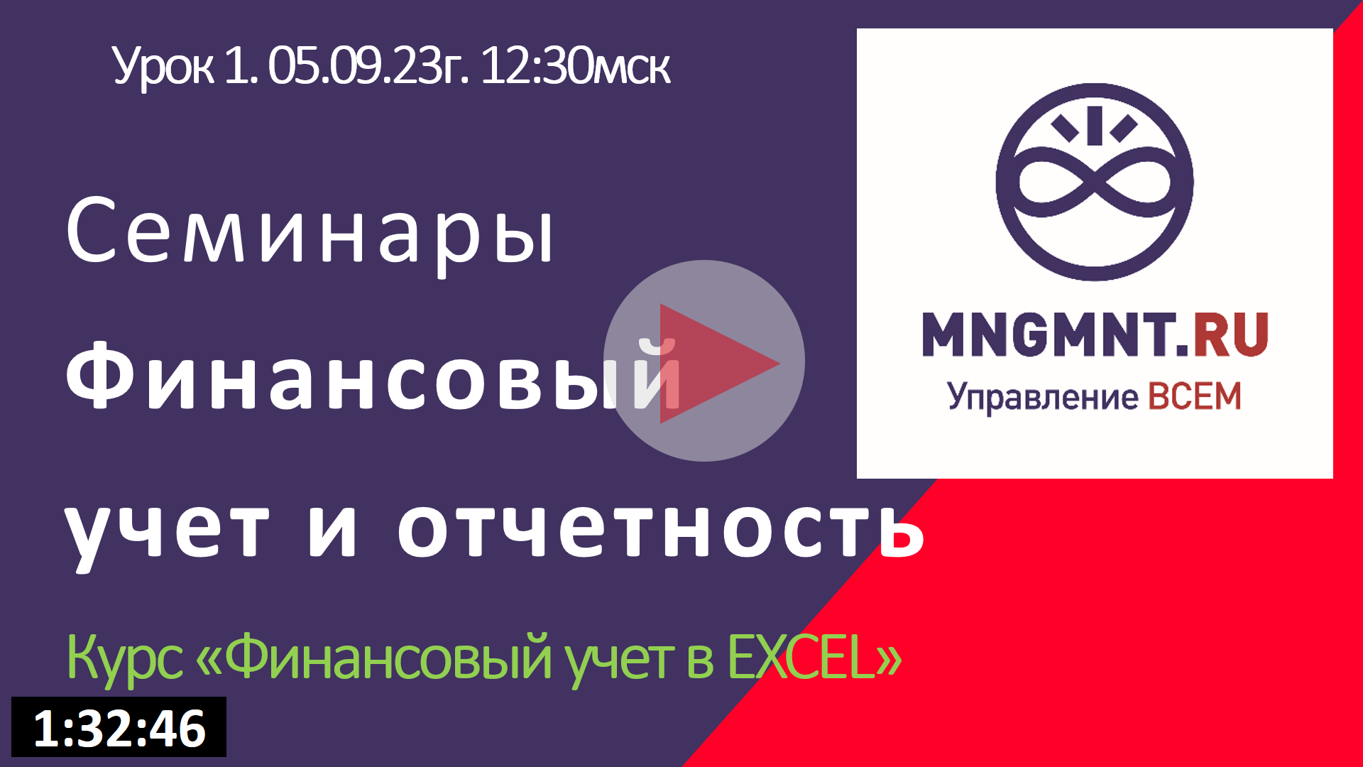 Первый семинар по финансовому учету и отчетности